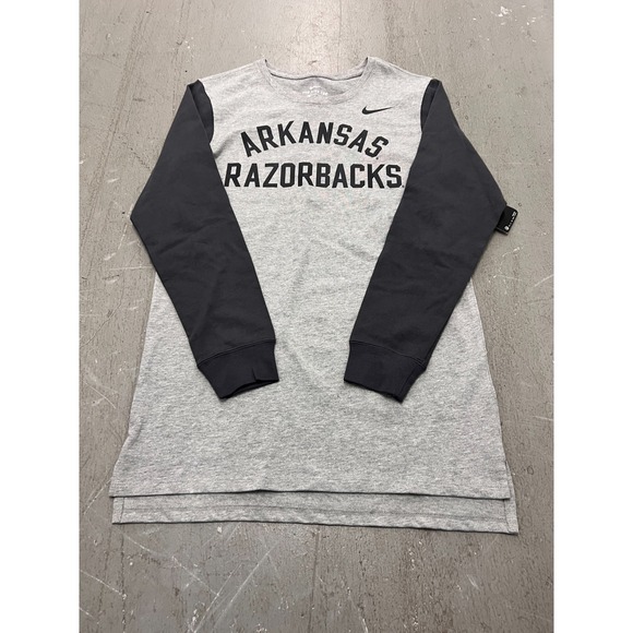 Nike Other - Nike Arkansas Razorbacks Top Men Small Gray Heather Long Sleeve Performance NCAA